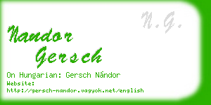nandor gersch business card